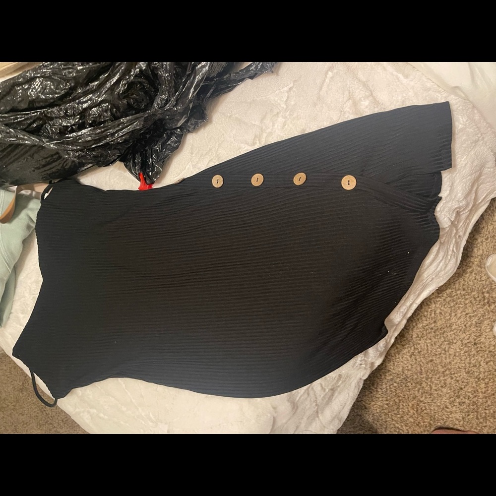 Black mini dress